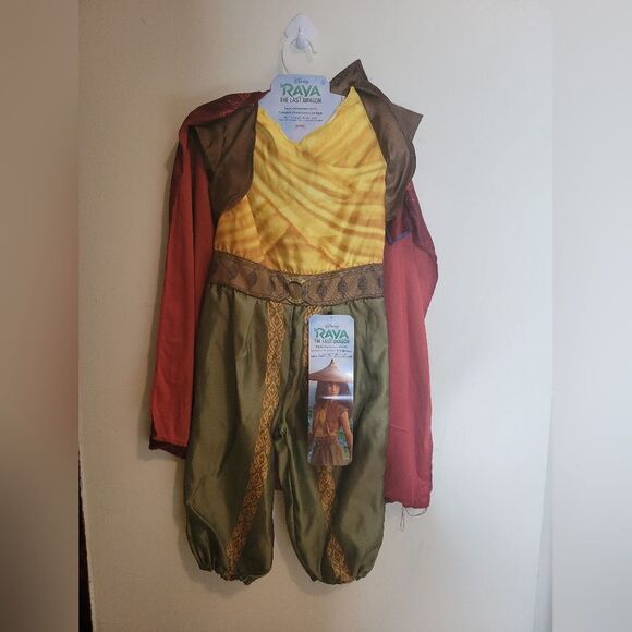 Disney Raya and The Last Dragon Warrior Costume with Cape (Size 4 - 6X) - Picture 1 of 4